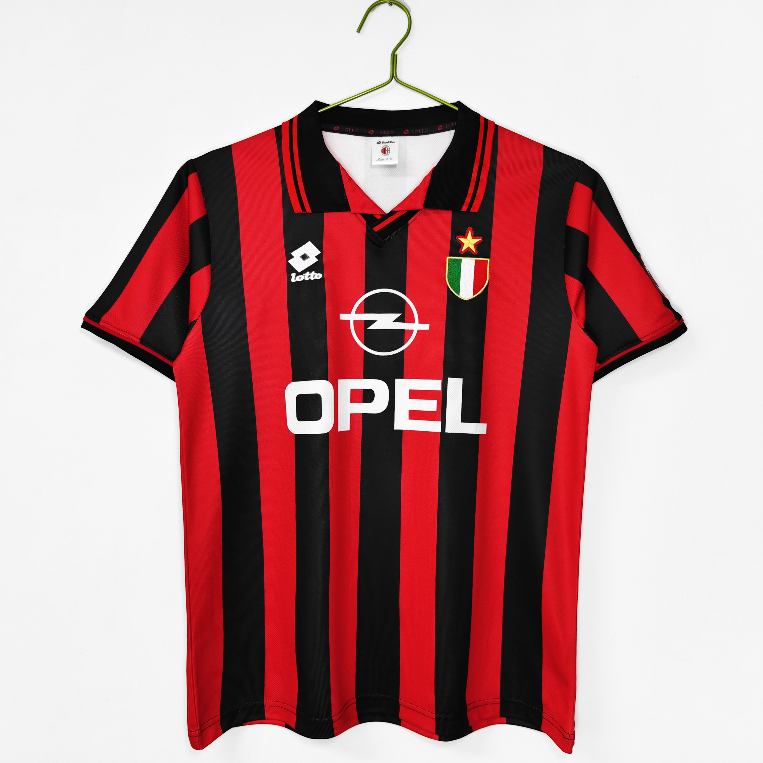 Camiseta de fútbol AC Milan 1996/97 LOCAL MANGA CORTA VERSION FAN
